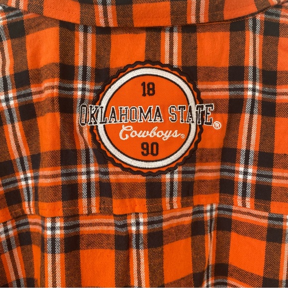 FOCO Oaklahoma State University Plaid Button Down Shirt Flannel Size 2XL Men NWT - Picture 10 of 11